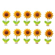 1+1 헬스와미 자동차 흔들이는 해바라기 악세사리 차량 대시보드 장식, 1세트