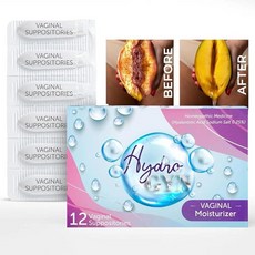 Terramed Just Think Comfort Hydro GYN 질 모이스처라이저 | 질 건조 및 자극에 오래 지속됨(외 밤), 12 Vaginal Suppositories