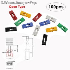 10-100pcs 1.27mm 2.0mm 2.54mm 5.08mm 점퍼 덮개 핀헤드 회로 블록 PCB 보드 단열 공동 핀 커넥터, [07] Black, [09] 100pcs 2.54 Long