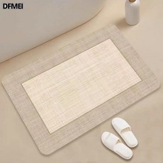 DFMEI 侘寂風現代浴室防滑吸水地墊, 1個, 簡素