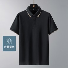 Polo衫 男 夏季 冰絲涼感 翻領短袖T恤 寬鬆舒適 透氣排汗 含桑蠶絲