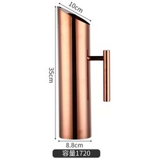 냉수 주전자 용기 물병 끓는 뚜껑이 커피 스틸, X. 일자형 손잡이 2000ml 로즈골드