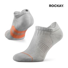 로케이 러닝삭스 엑셀러레이트 기능성 물집방지 압박 양말 런닝 아치 서포트, 화이트파파야, 1개