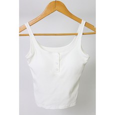 신축성 좋은 일체형 골지 캡내장 단추나시 프리사이즈 베이직 브라캡나시