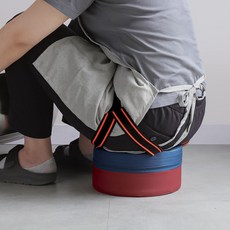 작업방석 쪼그리 텃밭 허리버클 갯벌체험 엉덩이의자, 투톤 허리버클_소