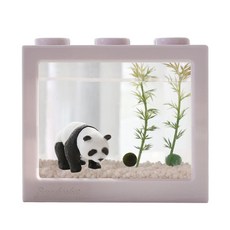 세남자바스켓 귀여운 동물친구들 국산 마리모 키우기 DIY세트, 엎드려판다+흰색 블럭, 1개