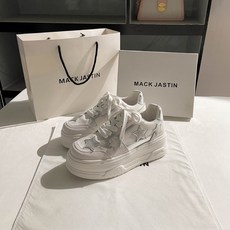 [루미디움] MACK JASTIN 정품 운동화 키높이 운동화 단화 패션 캐주얼 신발 화이트