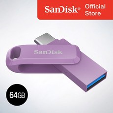 샌디스크 USB 메모리 Ultra Dual Go 울트라 듀얼 고 Type-C OTG USB 3.1 SDDDC3 64GB 라벤더퍼플, 1개