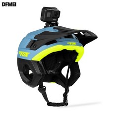 DFMEI 冬季自行車山地單車競賽一體成型護耳越野滑板騎行頭盔, 1個, 灰黃藍:L