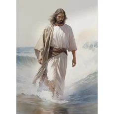 예수와 십자가 포스터 하나님의 양 뿔 기독교 벽 예술 그림 거실 홈 장식, 02 20X30cm Unframed, 17 5