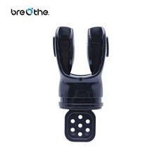 BREATHE TPE熱塑咬嘴 潛水裝備配件, 黑, 1個