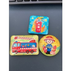 消防員 消防車 滅火器 冰箱貼, 如圖所示