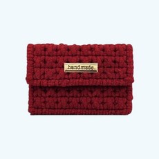 네트공예 DIY 세트 - 카드 지갑 만들기 망스티치 재료 덮개형_handmade 직사각(소) 골드 팬던트, 12. P-20 버건디, 1세트