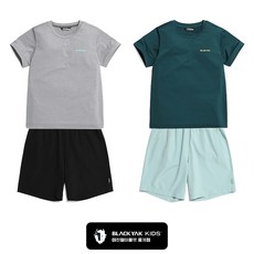 [블랙야크키즈 중계점] *S/S이월 초특가SALE* BKS체키5부세트R (2Color) 가볍고 신축성 좋은 반팔티셔츠와 시원하고 부드러운 우븐 소재의 반바지 상하 세트