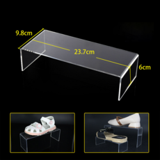ㄷ자 받치대 아크릴 거치대 98x237x60mm 받침대 선반 진열대 피규어 정리대 진열, 2개, 투명
