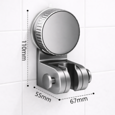 여운당 각도조절 프리미엄 샤워기 거치대, 그레이 실버