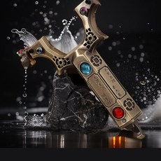 青古五淩唐伯虎風流快壓遍皮彈弓，復古風格，快速壓彈，舒適握感，戶外運動, 1個, 裸弓加喵,青古唐演1號, 青古唐演1號