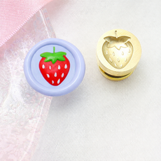 실링왁스 인장 세트 헤드 도장 스탬프 미니 사이즈 시리즈, 1개, NO.3 디자인 / 딸기