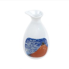 [유포] 일본풍 화산 도자기 술병 도쿠리 사케 이자카야 일식집 전통주 독구리 300ml, 술잔