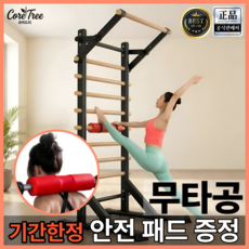 코어트리 홈슈로스바 스트레칭 무타공 월바 가정용 필라테스, 1개, 블랙