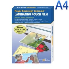 216x303 로얄소브린 코팅필름 A4 100mic 30213EA 1(pc), 사이즈