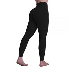 Sunzel Hidden Butt Lifting 63.5cm(25인치) 여성용 운동 레깅스 하이 웨이스트 복부 컨트롤 체육관 요가 팬츠 블랙. L 119755