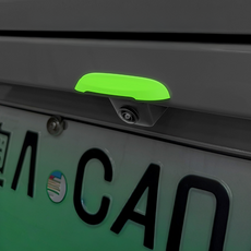 倒車鏡頭遮雨檔 汽車雨眉 倒車後視鏡頭雨擋 晴雨擋 防雨護板 防水罩, 1個, 輕奢款-液態矽膠【螢光綠】