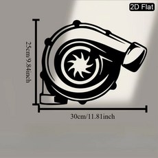 터보차저 실루엣 아이언 아트 빈티지 차고 사무실, Light Grey