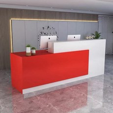 카운터 계산대 리셉션 캐셔 접수대 옷가게 병원 학원, 장미 화이트 페인트 왼쪽 높음 120x60x100cm