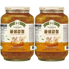 꽃샘 꿀생강청 생강차 4kg 진저청 면역 건강차 대용량, 2kg, 1