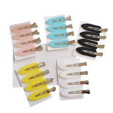 서핑보드 헤어핀 메이크업용 앞머리핀 헤어클립 잔머리 사이드핀 1세트(4PCS), 블랙, 1개