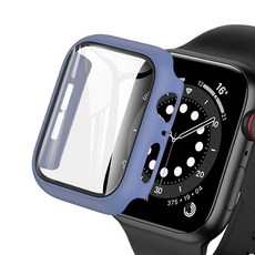 아이엠듀 스마트워치 강화유리 풀커버 케이스 하이브리드, 오션퍼플, 44mm