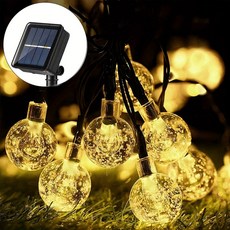 서리 글로브 솔라 스트링 라이트 100 LED IP65 완벽방수 야외 요정 조명 할로윈 크리스마스 2025 파티 장식, 1개, 2) Warm White  9.5M 50LEDs