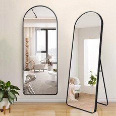 원트두 전신거울 스탠드 벽걸이 아치형 전신거울 1600, 블랙