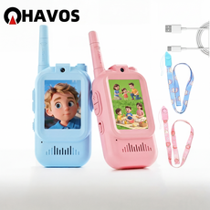 Havos 일상과 야외 겸용! 생활 무전기 1+1 세트 가족 단위 사용 최적, 1세트, 핑크 블루 1세트, 핑크 블루