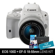 캐논 EOS 100D+18-55mm 렌즈킷+고속64GB메모리+여행용 가방+UV필터+리더기+청소셋 [6종풀셋트] k, 화이트, 색상 화이트