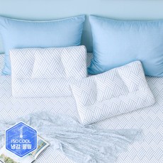에어룸 접촉냉감 아이쏘쿨 쿨링 냉감베개 1+1, 블루 1+1