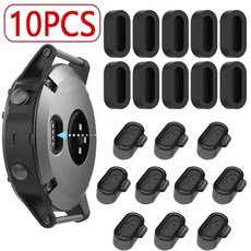 Garmin 가민 충전 단자 보호캡 시계 먼지 커버 캡 방진 플러그, 올 블랙 세트, 1개