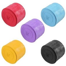 [ 634714 ] 온원 수분 흡수 및 미끄럼 방지 오버그립 테니스 라켓 그립 PU 소프트 테이프 배드민턴 자전거 핸들용 5개 (블랙 블루 퍼플 옐로우 레드), [ 634714 ] 온원 수분 흡수 및 미끄럼 방지 오