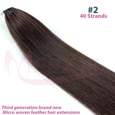 MESXN 세 번째 신제품 깃털 헤어 익스텐션 100% 인모 진짜 머리카락 편안하고 눈에 띄지 않는 브라운 블론, 01 적절한 관리를 통해 12개월, 01 26inches 65cm, 05 # 2