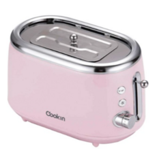 쿠킨 레트로 전기토스터, KET - VS410CP (분홍)
