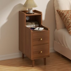 뷔이위이 협탁 침대 거실 쇼파 옆 사이드 테이블, 1개, 호두색-20CM