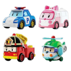 로보카폴리 미니카 구조대 친구들1 장난감 4종 세트, 혼합 컬러, 5세트