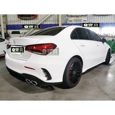 Q寶貝 BENZ W177 A-CLASS 180 250 35升級45S樣式後保桿素材 原廠PP材質後下導流總成, 1個