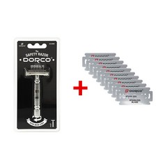 도루코 안전면도기 + 양날면도날 10p, 1세트