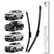 레이븐 쌍용 G4 렉스턴 렉스턴스포츠 칸 플랫 와이퍼 운전석+조수석 세트 순정타입, 렉스턴 스포츠 칸 (18년~21년) 렉스턴 스포츠 칸 (18년~21년)