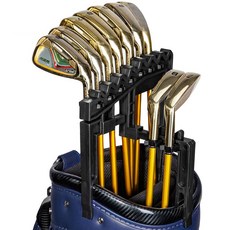 골타 골프채정리 아이언홀더 골프채걸이 클럽거치대 캐디백 정리 클럽손상방지 보관 고정 프로텍터, 블랙, 1개