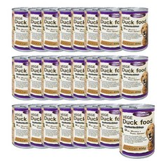 베게브랜드 반려견 원형 캔, 오리고기맛, 400g, 24개