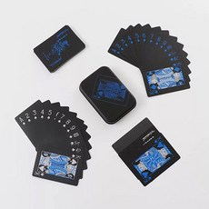 하드케이스 포함 블랙골드카드 블루카드 실버카드 포커카드 트럼프, 블랙카드(블루실버혼합)하드케이스포함, 1개