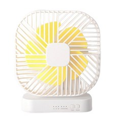 多功能5吋小風扇 三檔風速 定時功能 磁吸底座 可拆卸面罩 USB供電 迷你便攜, 白色, V2(USB風扇)
